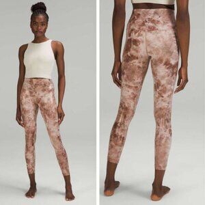 LULULEMON Align High-Rise Pant 25" Shine Size 4 Diamond Dye Misty Shell Foil